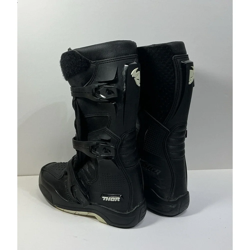 Thor Blitz XR Youth Size 4 Boots Black MX Motocross Off-Road Dirt Bike ATV